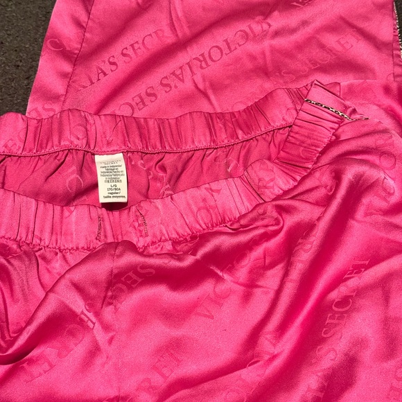 Victoria's Secret Fuchsia Satin Pajama Set - Picture 6 of 6